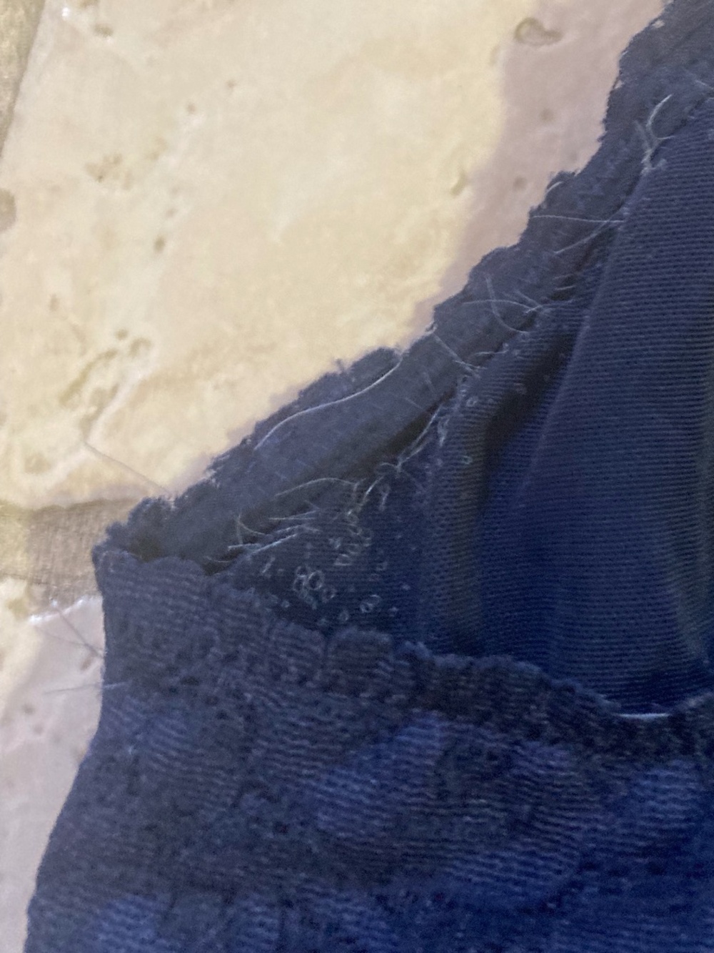 Intimately by Free People Lace Bra Bralette Navy Blue XL Flawed - Picture 7 of 7